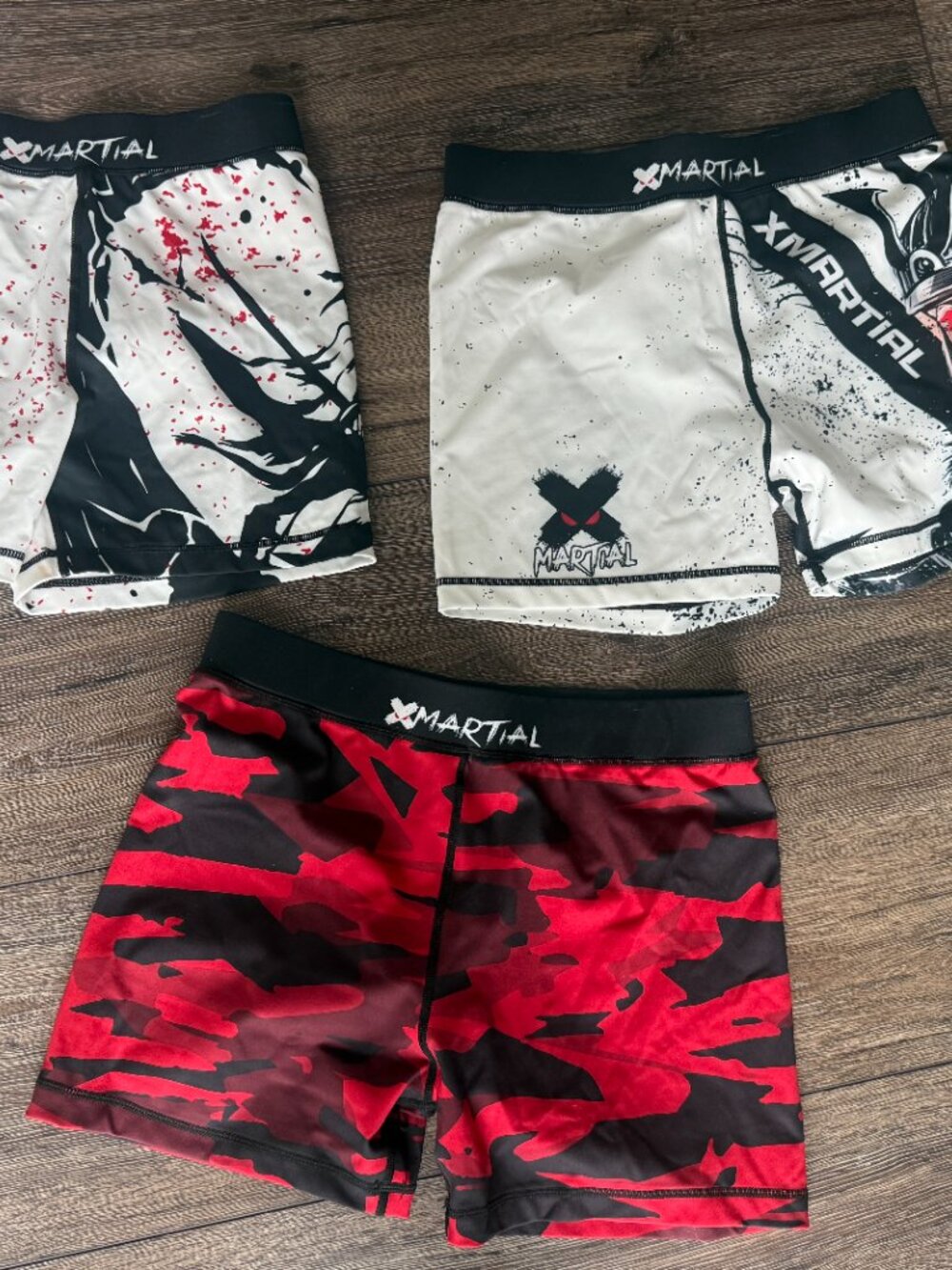 3 Pairs - XMartial MMA - Muy Thai - Jiu-Jitsu Shorts - Large
